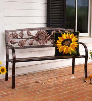Sunflower Metal Garden Bench