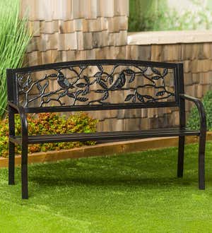 Cardinals Metal Garden Bench