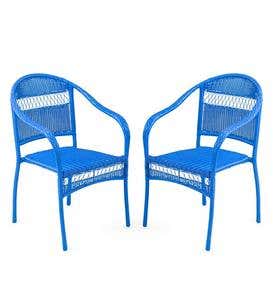 Tangier Wicker Stacking Chairs, Set of 2