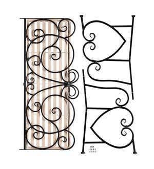 European Style Scroll Metal Garden Bench