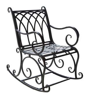 Black Metal Rocking Chair