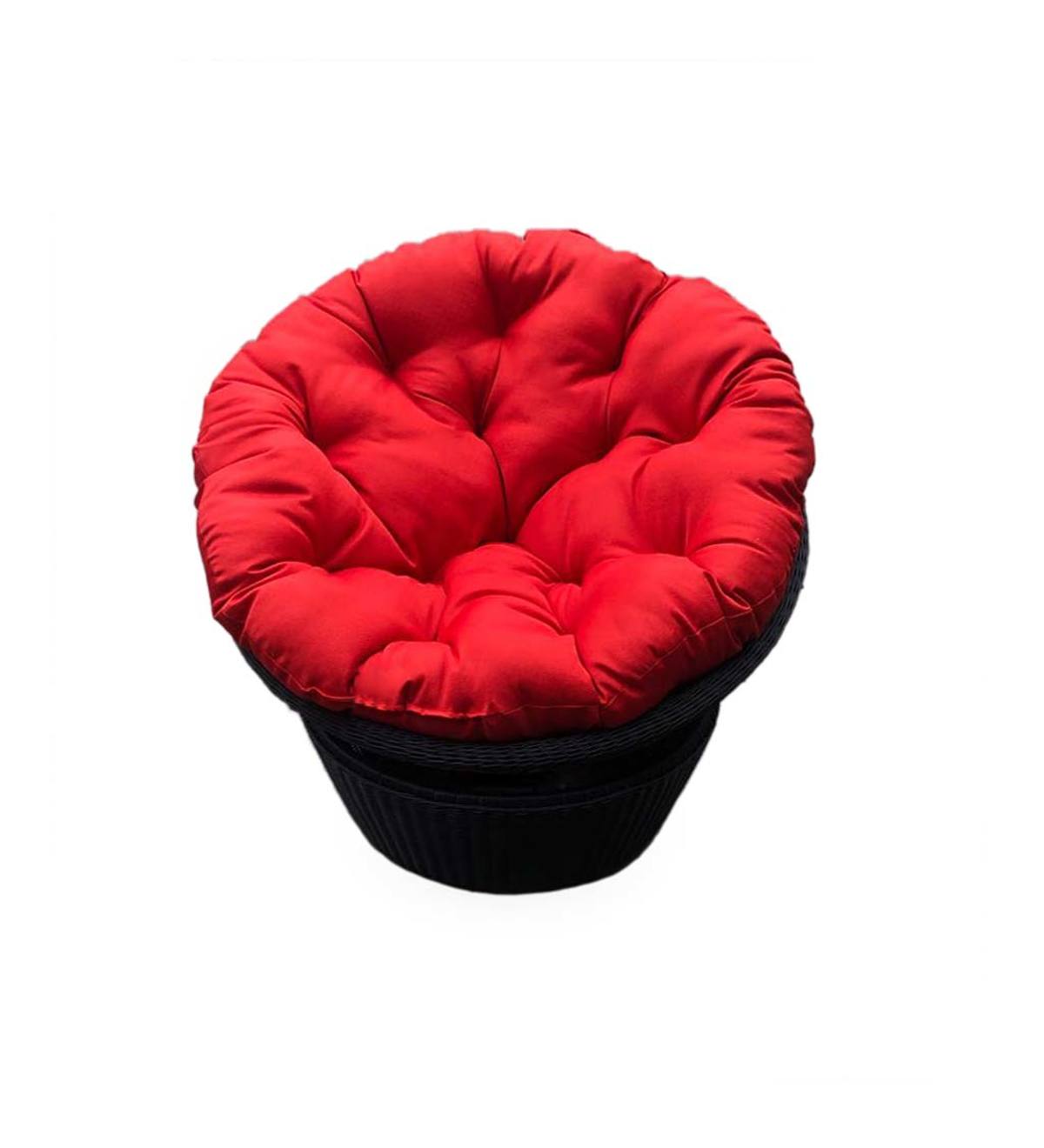 Indoor/Outdoor Wicker Papasan Chair with Cushion