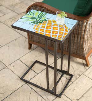 Pineapple Ceramic Tile Pull-Up Table - Pineapple