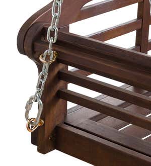 Lutyens FSC-Certified Eucalyptus Wood Porch Swing - Natural