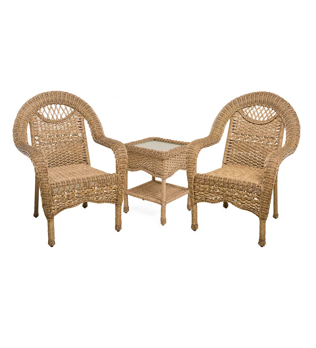 Prospect Hill Wicker Set of Two Chairs and End Table swatch image