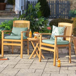 Teak Wood Chairs, Set of 2