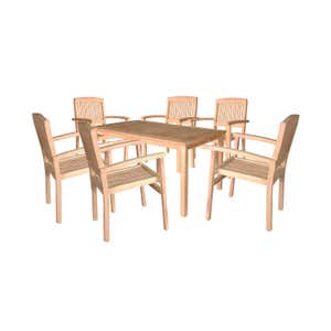 Teak Dining Set, 7-Piece Set