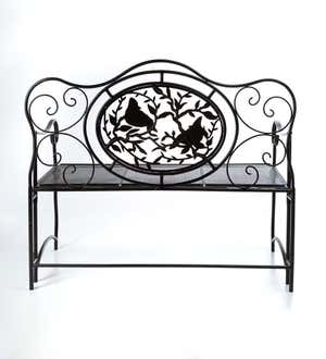 Cardinal Victorian-Style Folding Metal Garden Bench