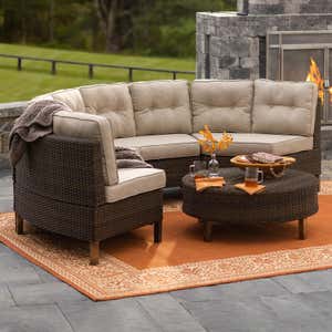 Kingwood Modular 5-Piece Outdoor Seating Set - Brown