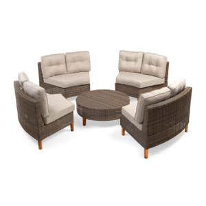 Kingwood Modular 5-Piece Outdoor Seating Set - Brown