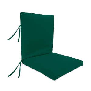 Polyester Classic Chair Cushions, Hinged Design With Ties