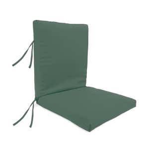 Polyester Classic Large Club Chair Cushion With Ties, 44" x 22" with hinge 22" from bottom