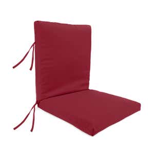 Polyester Classic Chair Cushions, Hinged Design With Ties