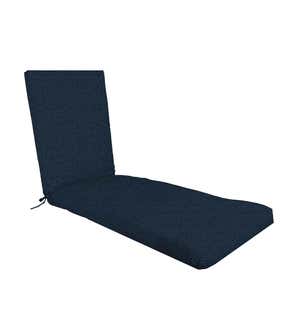 Suntastic Premium Hinged Chaise Cushion with Ties, 23" x 76" x 3"