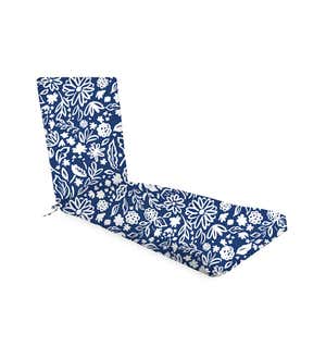 Classic Chaise Cushion with Ties, 23" x 76" x 3"