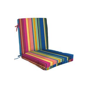 Classic Club Chair Cushion with Ties, 22" x 44" x 4"