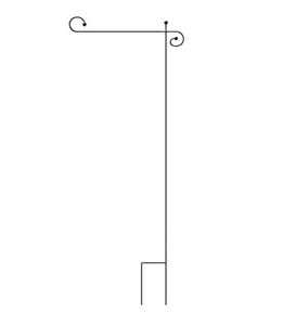 Powder-Coated Metal Garden Flag Stand