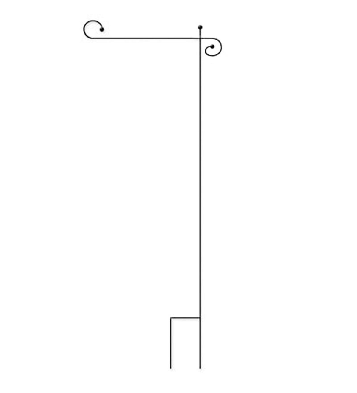 Powder-Coated Metal Garden Flag Stand
