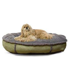 Large Faux Suede Dog Bed