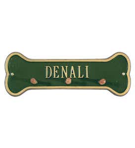 Personalized Leash Holder - Black with Gold