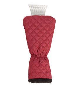 Quilted Ice Scraper Glove with Insulated Liner for Warmth