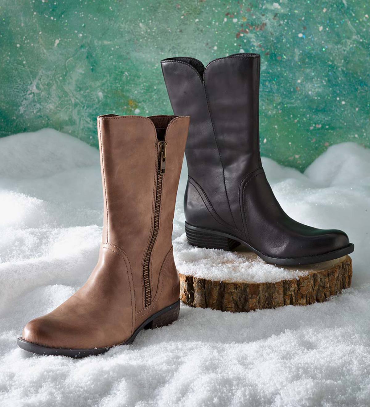 Born Ivory Mid Calf Leather Boots | Plow & Hearth