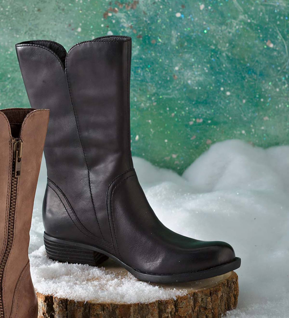 Born Ivory Mid Calf Leather Boots | Plow & Hearth
