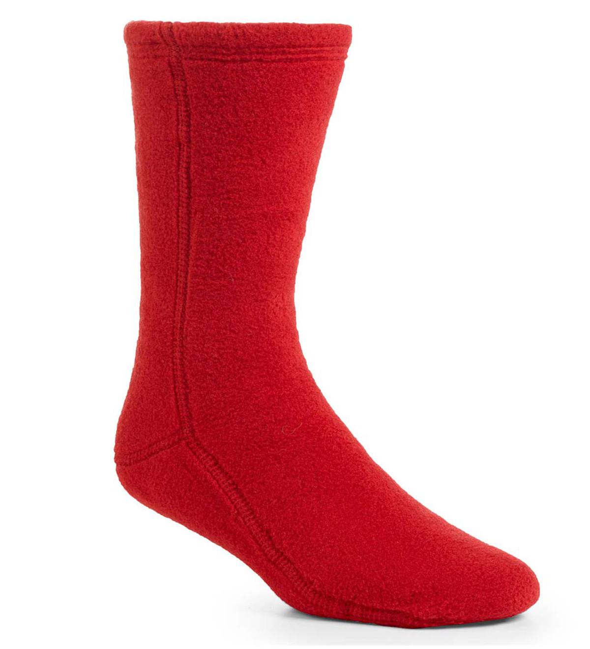 Acorn Fleece Socks in Solid Colors - Black - Large