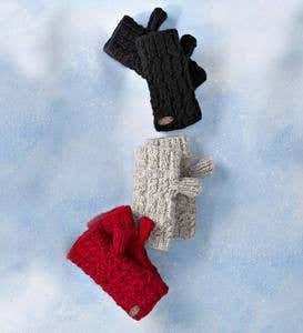 Turtle Fur Wool Mika Fingerless Mittens