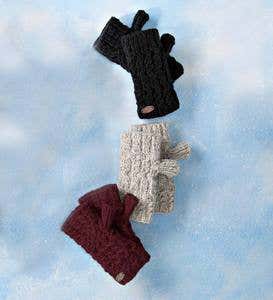 Turtle Fur Wool Mika Fingerless Mittens