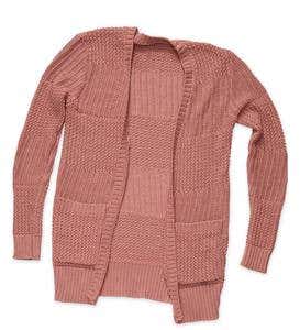 Women's Relaxed Fireside Open-Front Cardigan Sweater