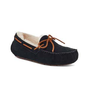 UGG Dakota Women's Suede Moccasin Slippers - Black - Size 8