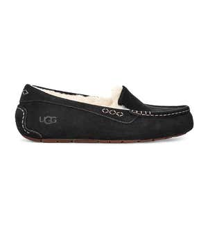 UGG Ansley Women's Suede Moccasin Slippers - Black - 10
