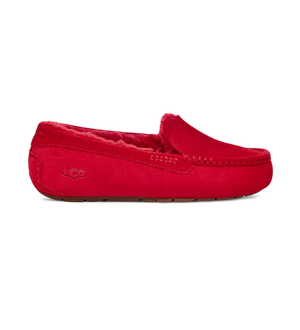 UGG Ansley Women's Suede Moccasin Slippers - Samba Red - 9