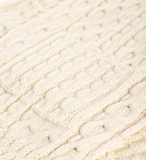 Women's Irish Merino Wool Throw Over Wrap Sweater