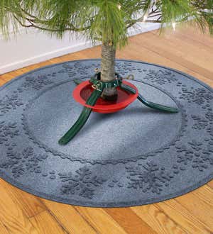 Waterhog Spill-Proof Snowflake Christmas Tree Mat