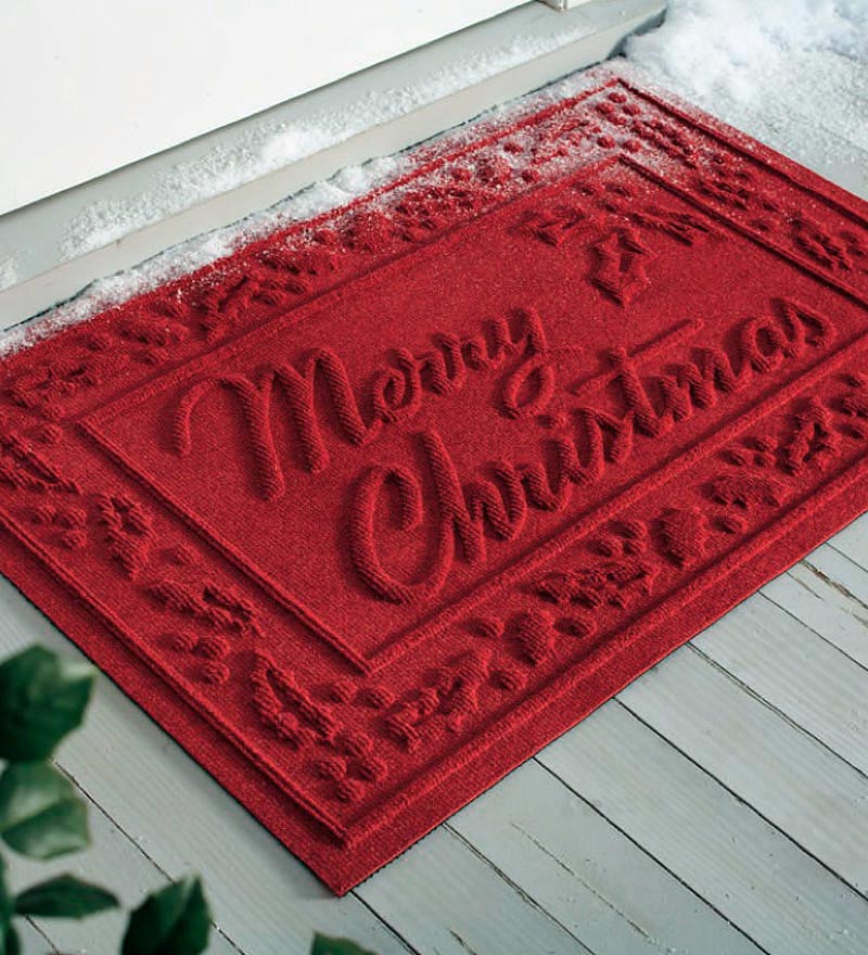 Chevron Indoor Outdoor WaterHog Monogram Doormat