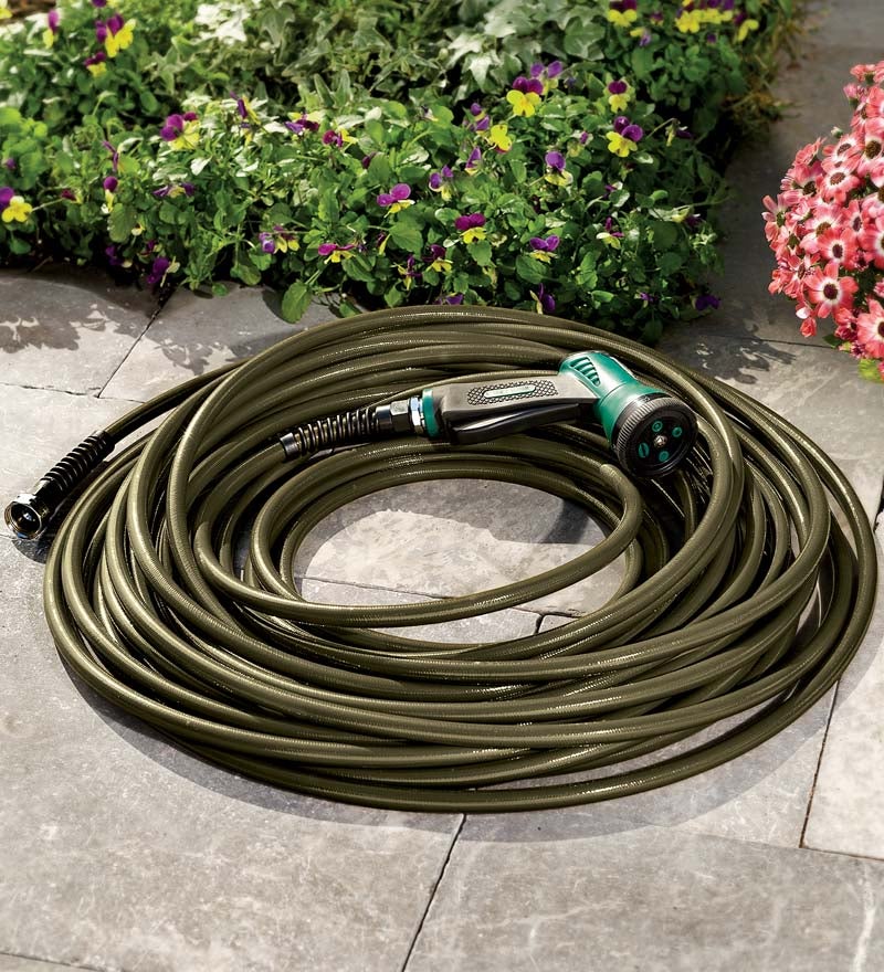 50' USA-Made Ultra Light Kink-Resistant Hose with Solid Brass Fittings
