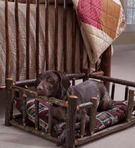 Extra-Large USA-Made Handcrafted Hickory Dog Rail Bed