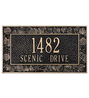 American-Made Personalized Aspen Address Plaque In Cast Aluminum