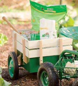 Scoot-n-Do Caddy Pull Cart With Wooden Sides