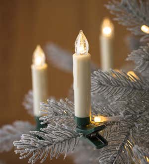 Clip-On Christmas Tree Candle Lights, Set of 10