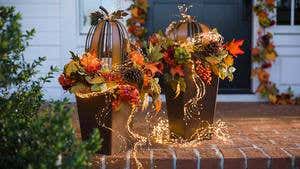 Pumpkins and Pine Cones Fall Garland