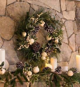 Winter White Faux Holiday Wreath