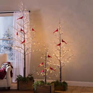Indoor/Outdoor Snowy Lighted Tree with 48 Lights, 4'H