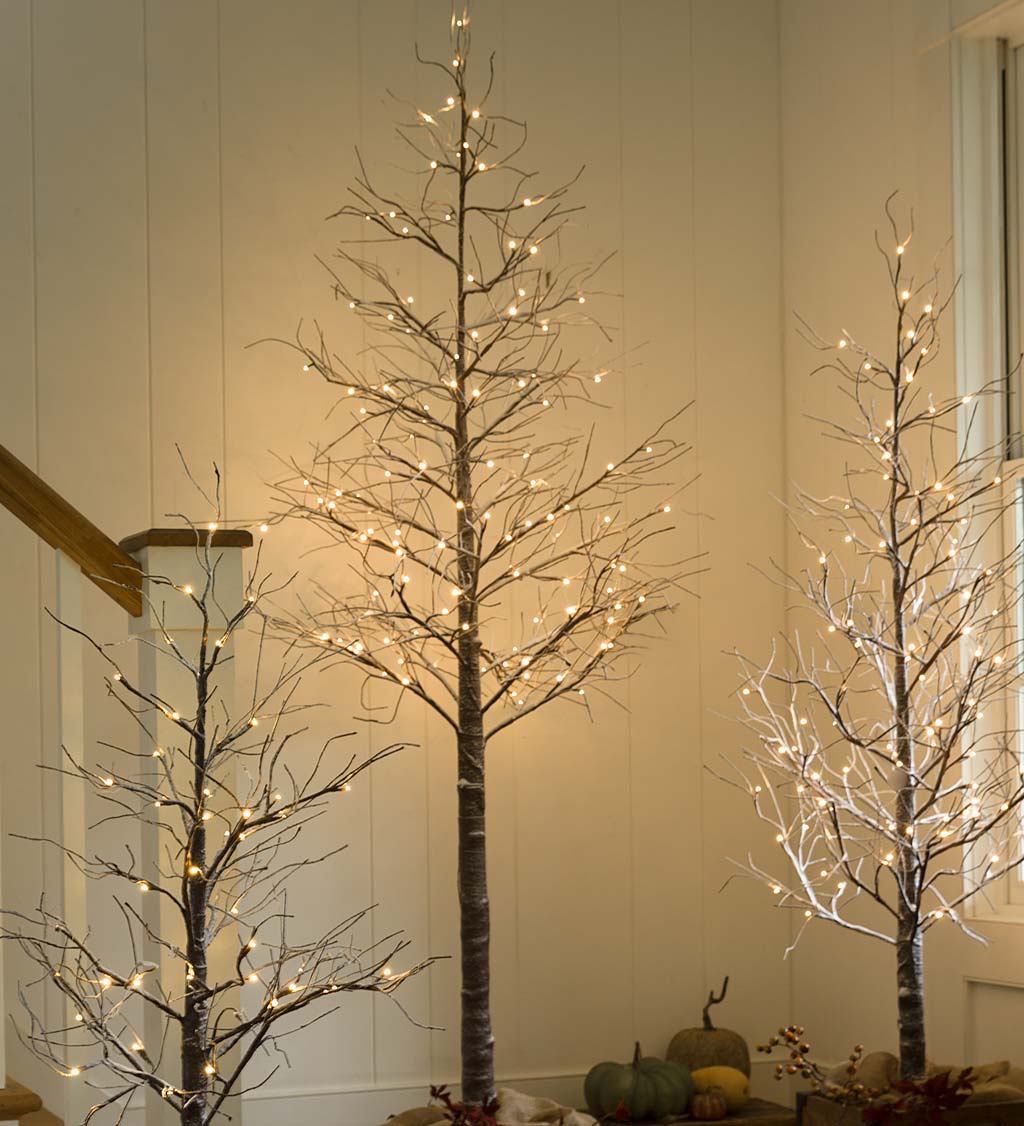 Indoor/Outdoor Snowy Lighted Tree with 120 Lights, 8'H