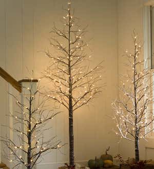 Indoor/Outdoor Snowy Lighted Tree with 120 Lights, 8'H