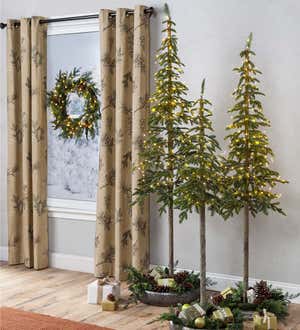 Medium Downswept Slim Alpine Tree, 71"H