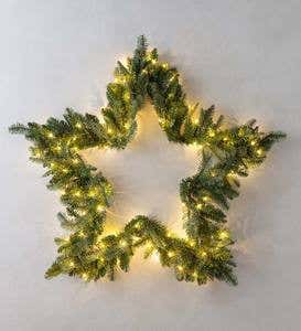 Large Holiday Star Wreath