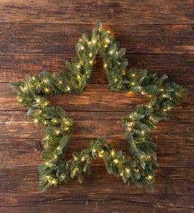 Large Holiday Star Wreath